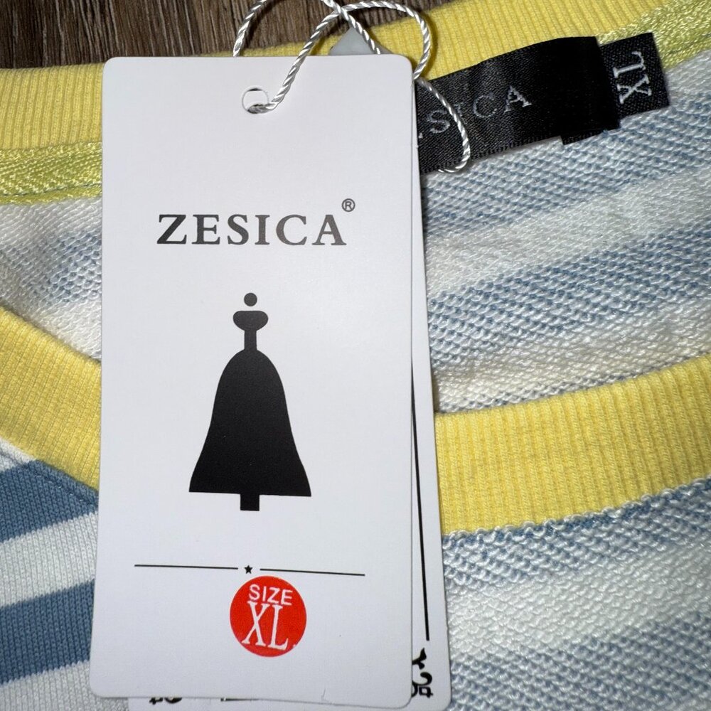 ZESICA Stripped women's Sweater